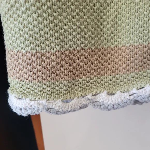 Vintage Crochet Cardigan Cottagecore Granny Chic Pastel 14P XXL - Picture 11 of 15